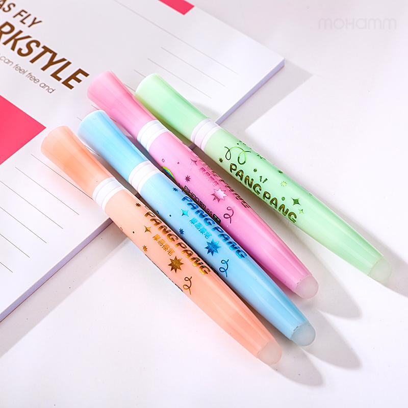 1 Pcs 0.5mm Cute Kawaii Aihao Eraserble Gel Pens Black Blue Ink With Gel Pen Erasers Kids School