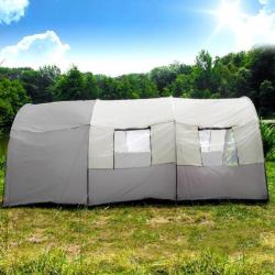 XXL camping tent waterdicht 4-6 personen grijs 401689