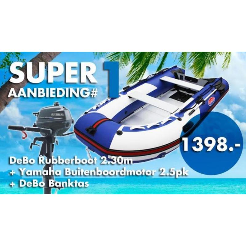DeBo Rubberboot 2.30m + Yamaha BBM 2.5 Pk + Banktas !