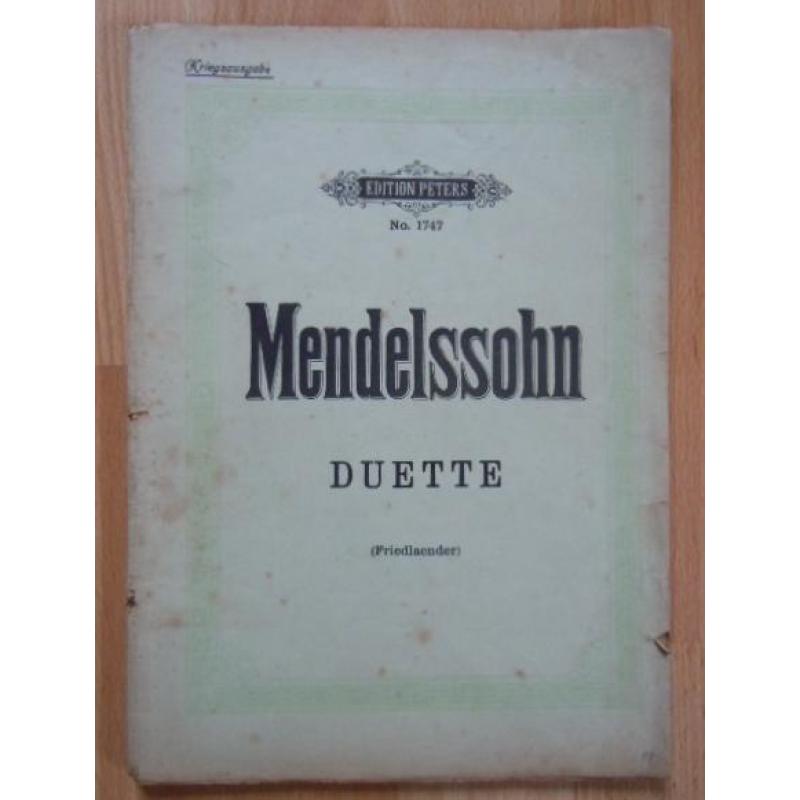 Mendelssohn - 19 Duetten voor zang en piano