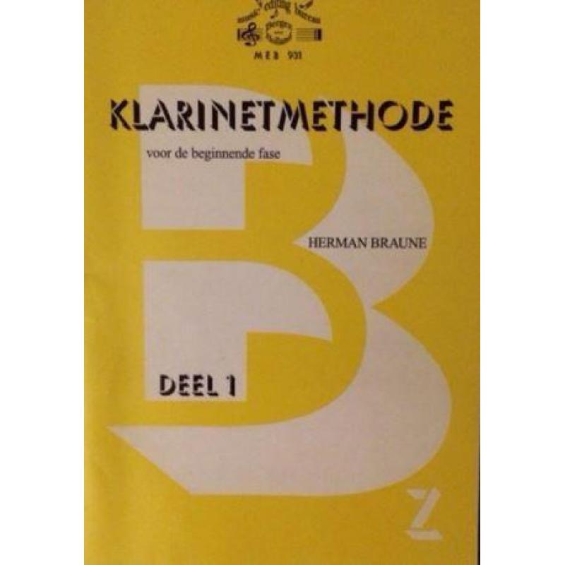 klarinet lesboeken: klarinetmethode 1 + 2-Herman Braune