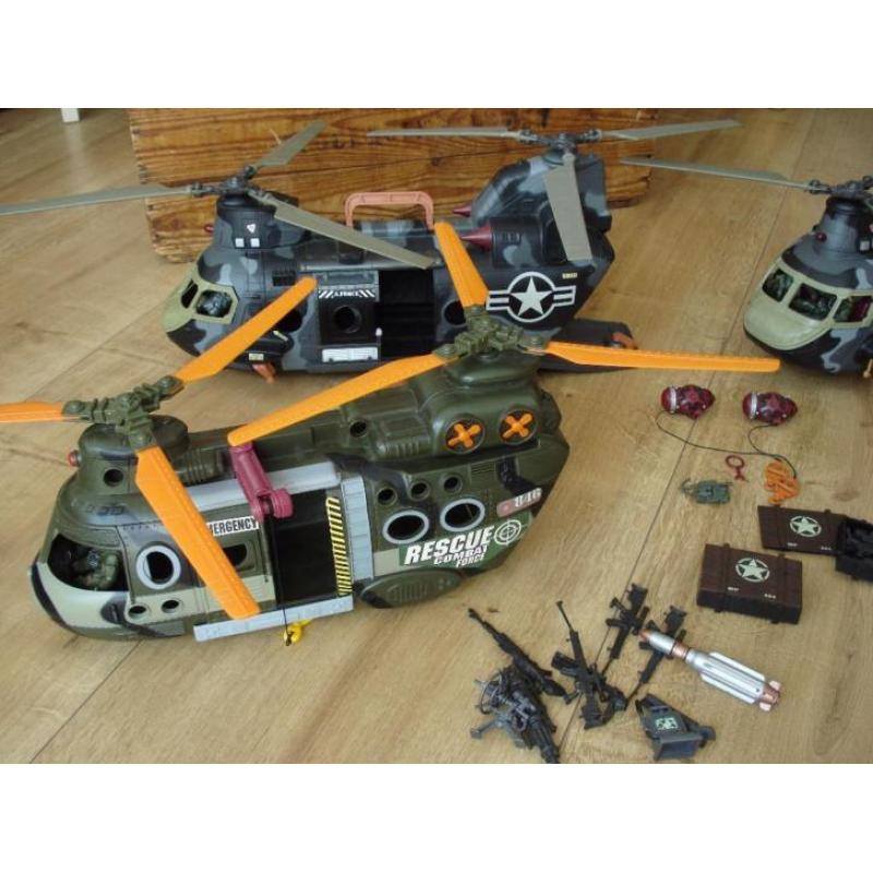 militaire helikopters speelgoed met assesoires