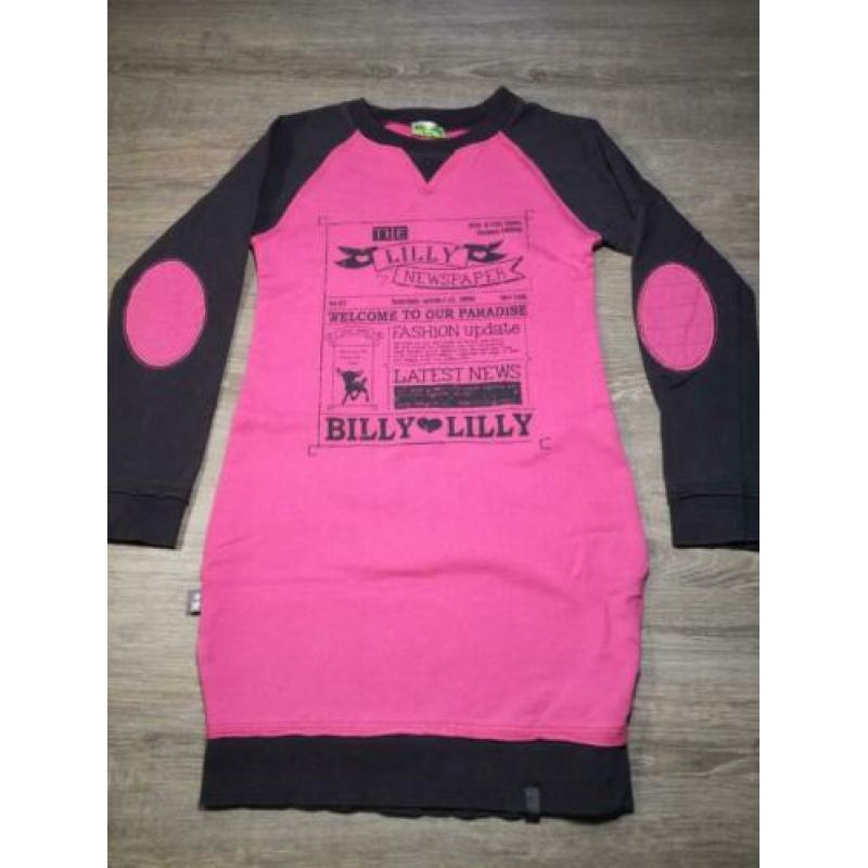 Billy Lilly jogging jurk roze blauw mt 134
