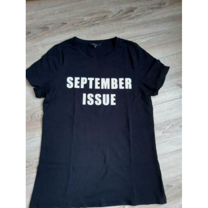 Zwart shirt Nikkie September Issue, maat 38 zgan!! Eerder 40