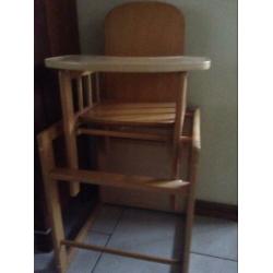 Schardt houten kinderstoel kindertafel en stoel 3 in 1