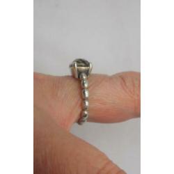 Zilveren originele Pandora ring met steen nr.019