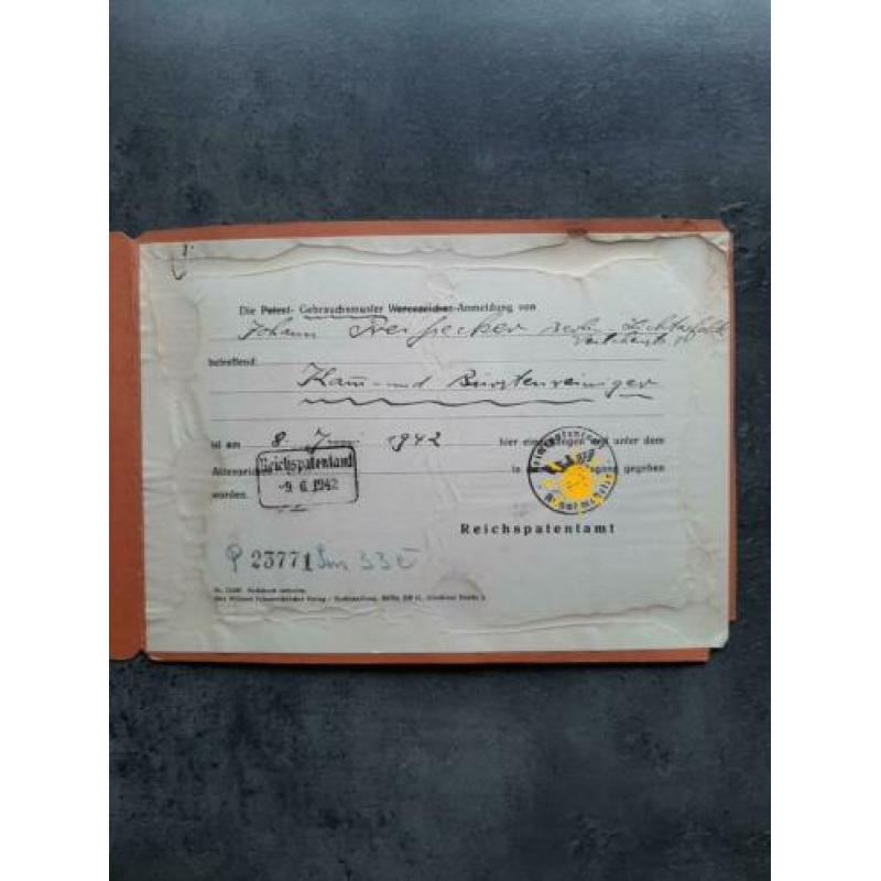 Reichspatentamt document 1942