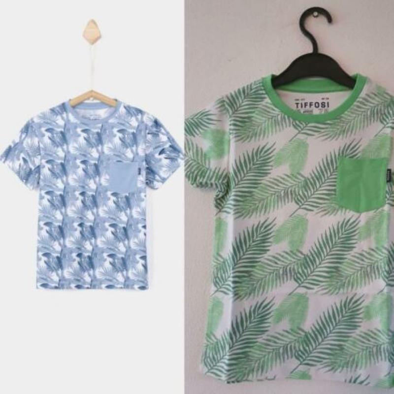 Nieuw Tiffosi t-shirt Boards palm groen blauw wit maat 176