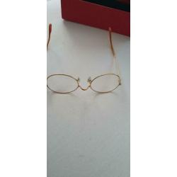 Originele Gouden Cartier bril (kleine maat, met sterkte) -