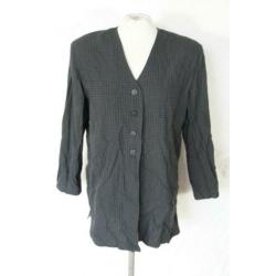 Nette zwart/grijze blouse.Schoudervulling.Mt S.Felicity