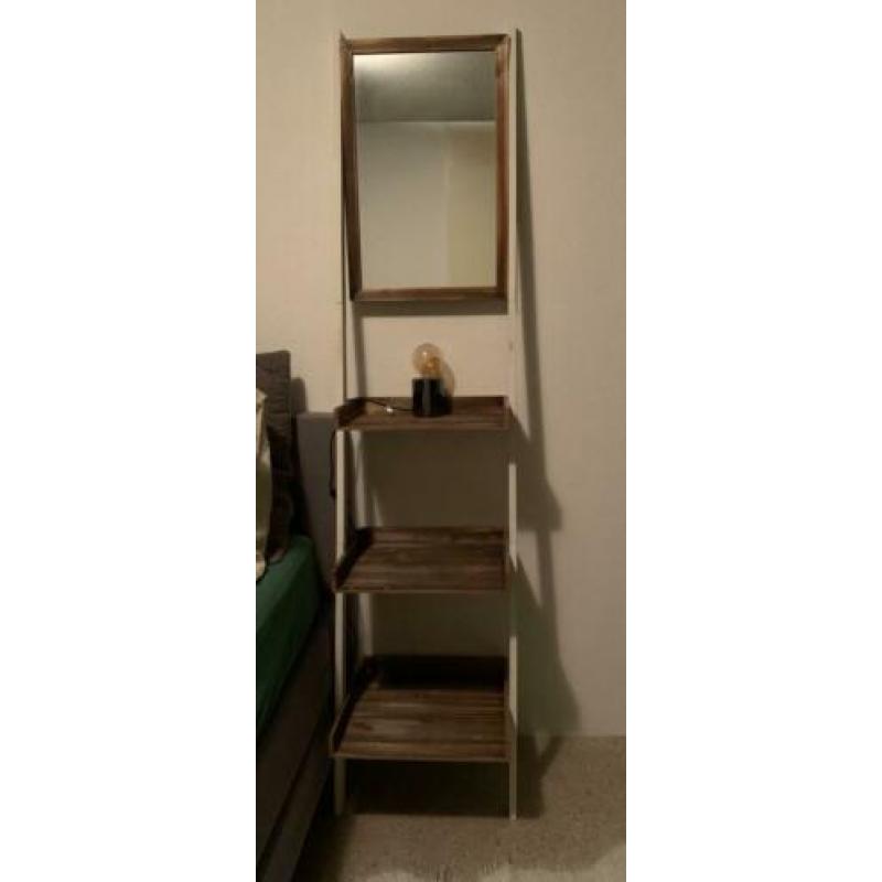 2 x houten trap spiegel nachtkastjes, decoratie