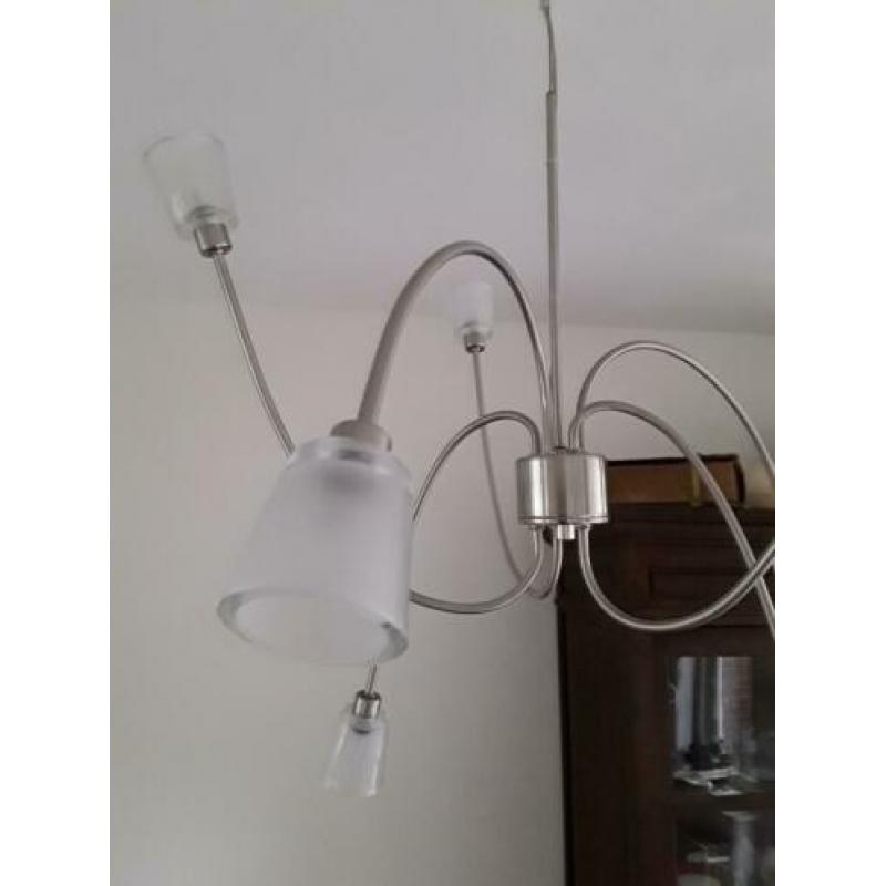 Hanglamp met 7 glazen kelkjes, Ikea Spoetnik.