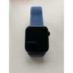 Apple Watch nylon sportbandje koraalblauw