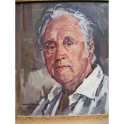 Schilderij portret, zelfportret Aart Glansdorp (1903-1989)