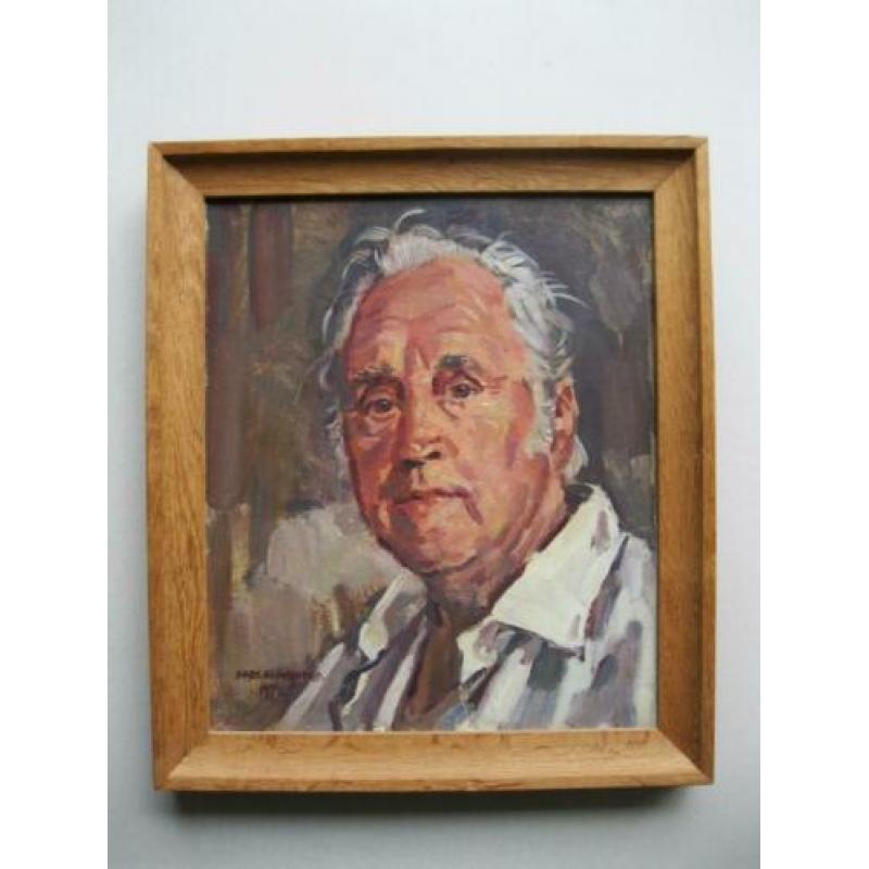 Schilderij portret, zelfportret Aart Glansdorp (1903-1989)