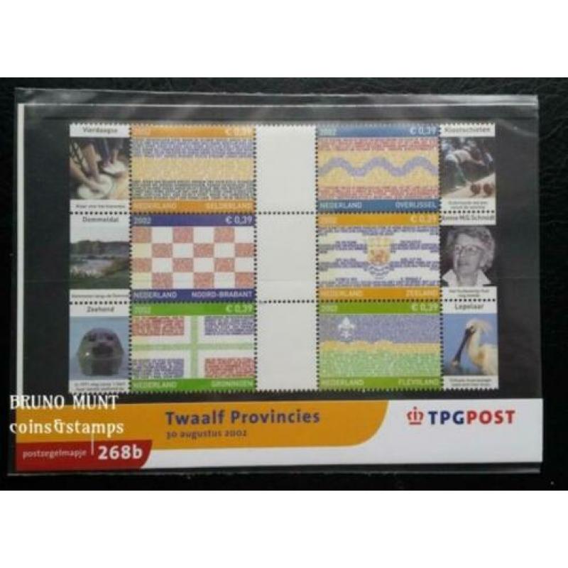 Postzegelmapje 268 A & B - Twaalf Provincies 2002