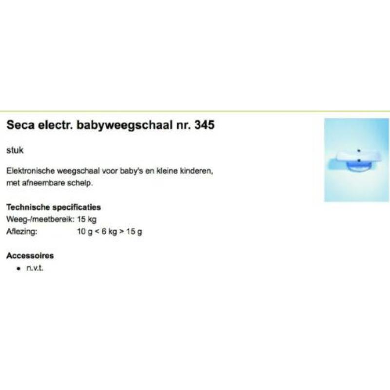 Electronische weegschaal baby Seca Chica 345