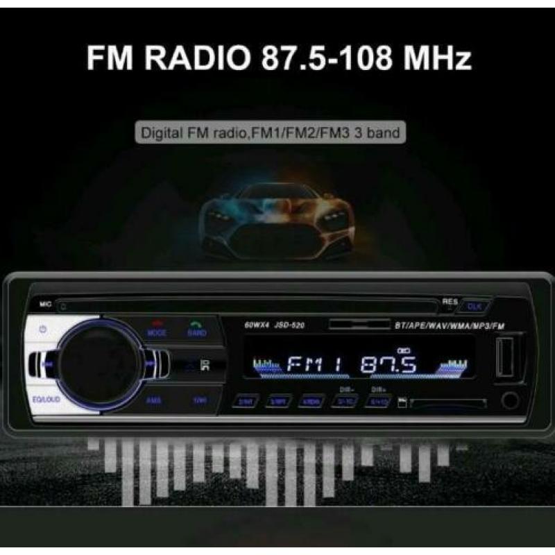 100 % Nieuw in doos Autoradio .FM.MP3 .Bluetooth Handsfree