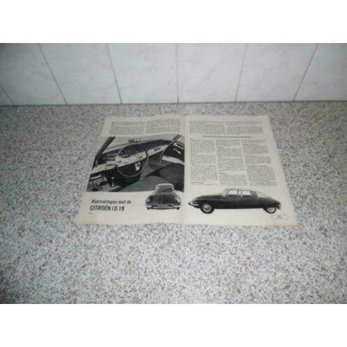 Test: Tijdschrift Auto kampioen : Citroen ID 19 (1966)