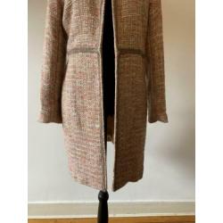 Roze wollen vintage tweed jas SALE