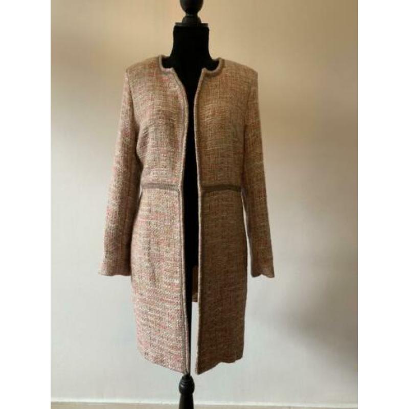 Roze wollen vintage tweed jas SALE