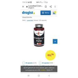 Lucovitaal cranberry X-tra 120 capsules