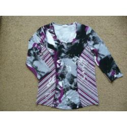 EDC lila blouse / shirt mt S - M (nog splinternieuw)