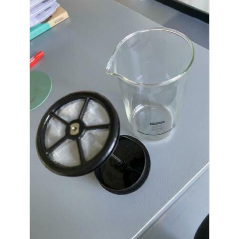 Bodum melk opschuimer handmatig glas rvs mesh simpel&handig