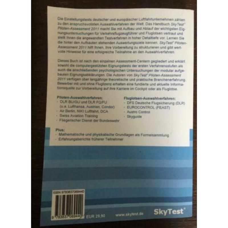 Assesment/sollicitatie Handboek Piloten, Duits, Skytest