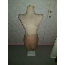 Zijde / linnen corset buste * schapenweide *