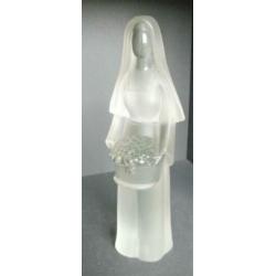 oud Maria/ madonna beeld van matglas