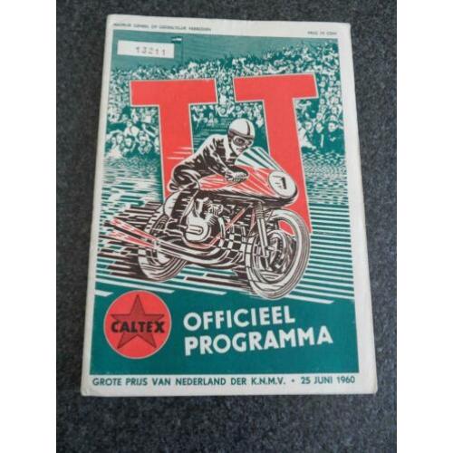 TT Assen 1960 motorwegrace officieeel programma incl. deelne