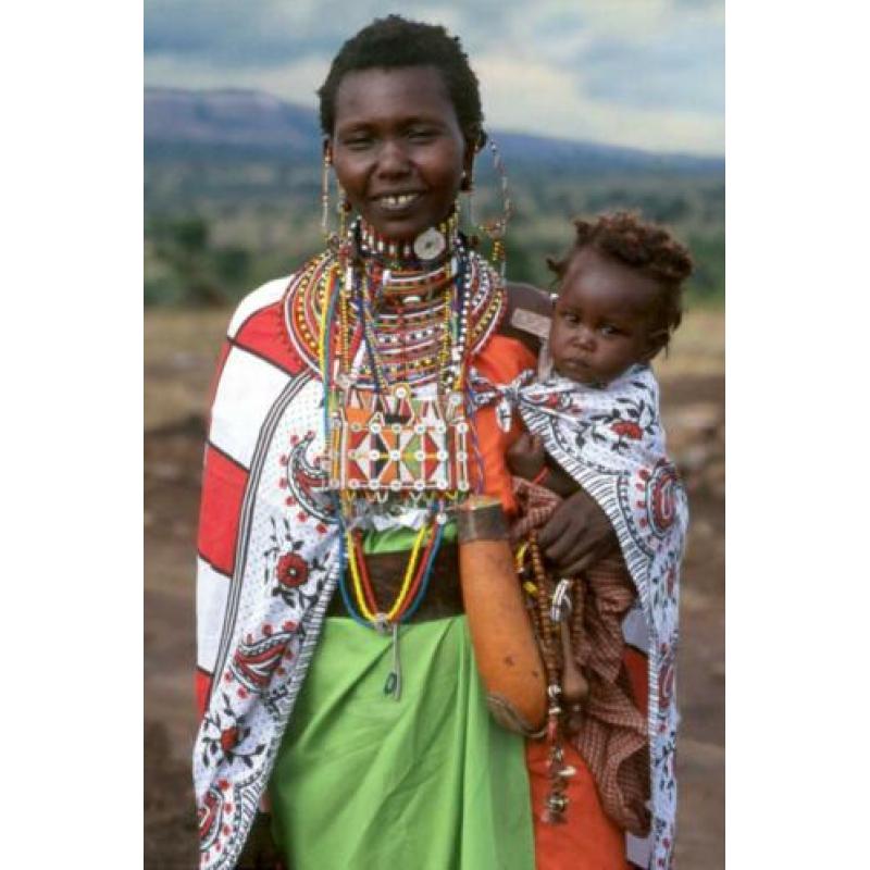 Originele Maasai / Masai Tribal kralen ketting tribal