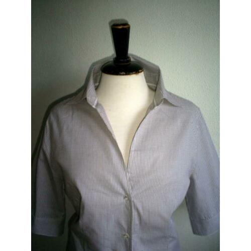 #NIEUW# STANFIELD blouse mt. M leuk beige / wit ruitje
