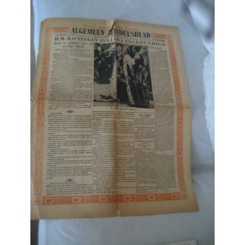 Algemeen handelsblad. huwelijk juliana 8 januari 1937.