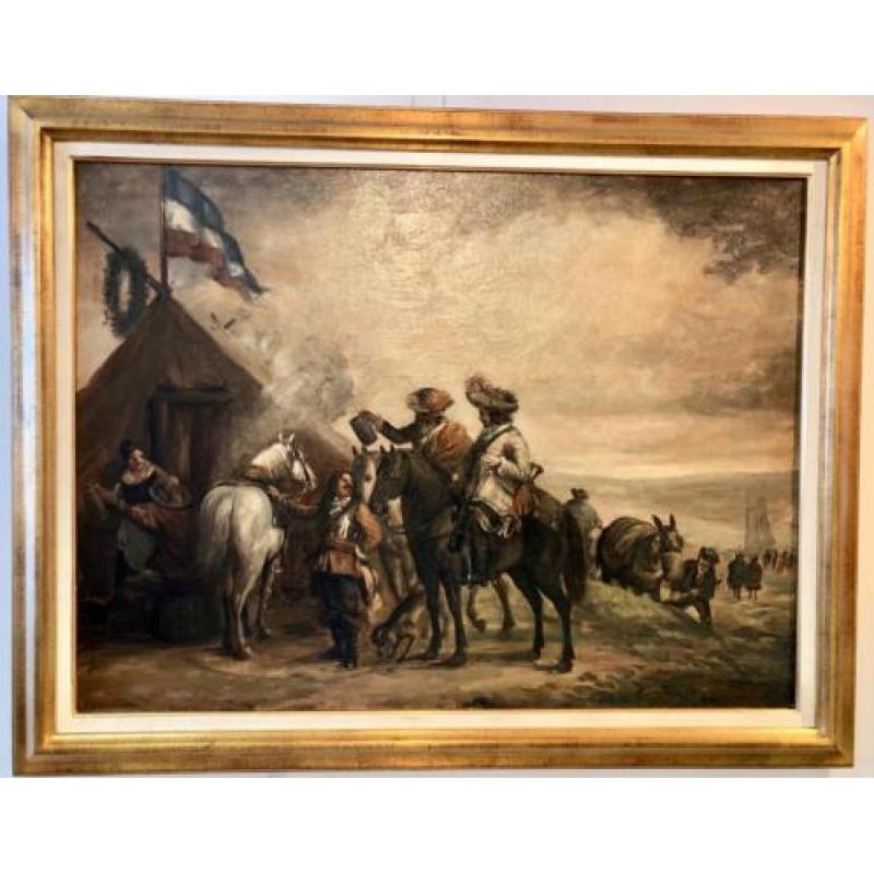 olieverf schilderij 19e eeuws 60 x 80 cm