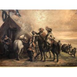 olieverf schilderij 19e eeuws 60 x 80 cm