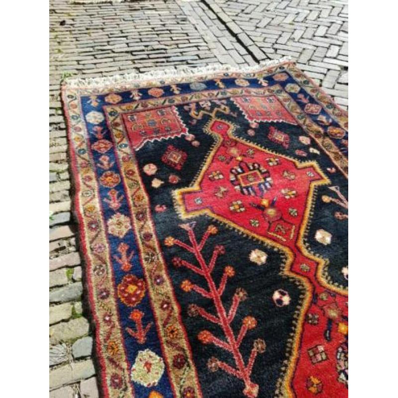 Prachtig Perzisch tapijt handgeknoopt 250x130 cm kleurrijk