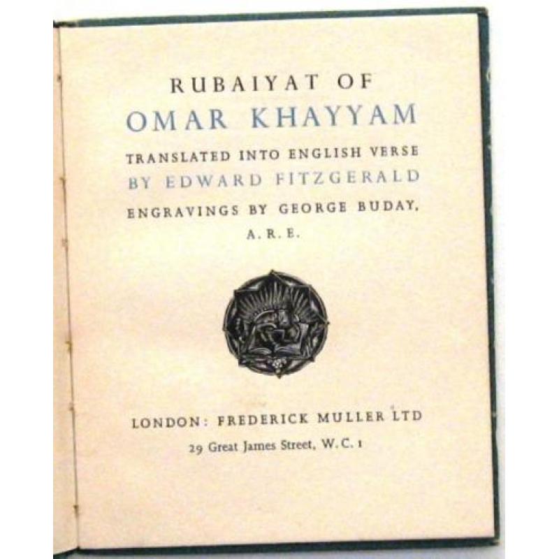 Rubaiyat 1947 Omar Khayyam Frederick Muller George Buday ill