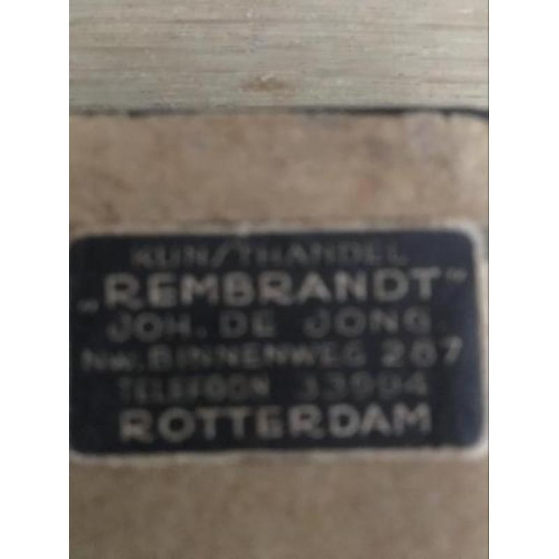 Oude prent van schilderij Rembrandt van Rijn, Homerus 1663