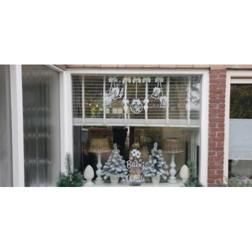 Herbruikbare statische raam stickers Kerst Maison