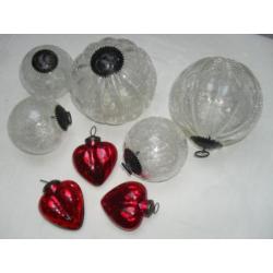 8 grote glazen kerstballen heksenballen kerstversiering