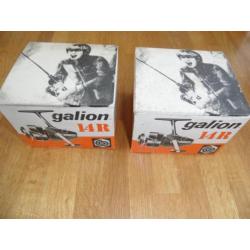Vintage werpmolens 2x Galion 14 Nieuw/ongebruikt in doos