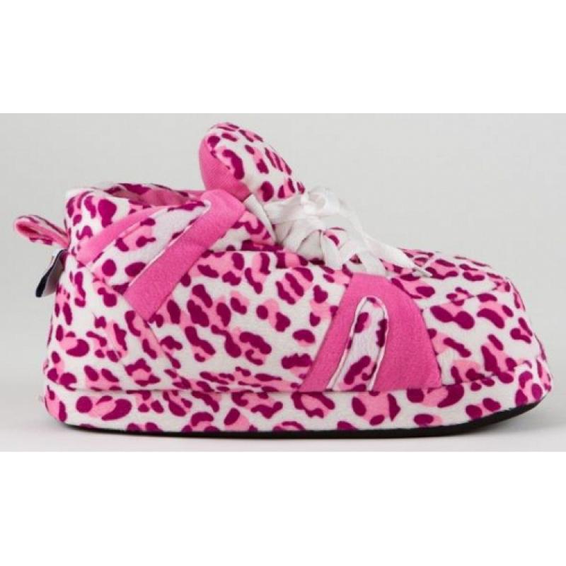 Sloffen en Pantoffels Sneaker sloffen dames luipaard roze