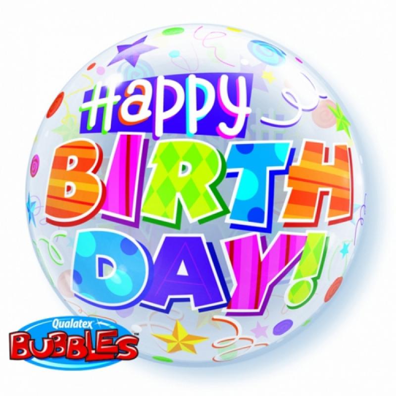 Folie ballon met helium Happy Birthday Qualatex Feestartikelen diversen