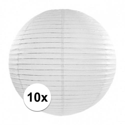 Scherpste aanbieding 6% Korting 10x Lampionnen van 35 cm in het wit